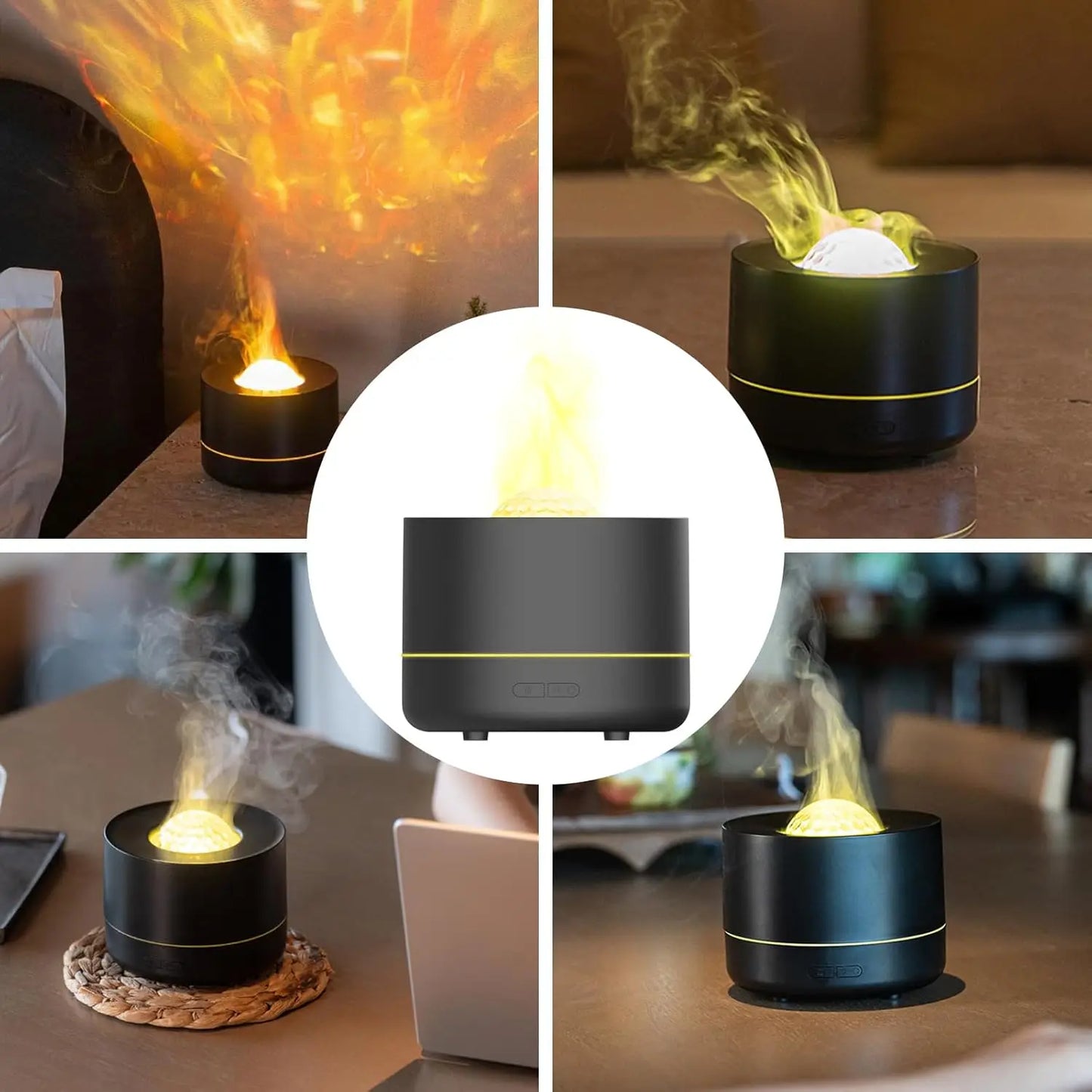 2025 New Model Starry Sky Projection Aroma Diffuser USB Plug-in Seven-color Romantic Atmosphere Lamp Humidifier