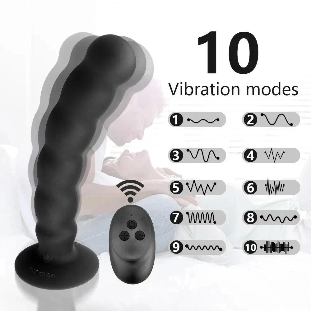 Sexspielzeug für Männer/Frauen Prostatamassagegerät Drahtloser Fernbedienungsvibrator Analkugeln Butt Plug G-Punkt-Stimulator Penis Vibrierender Dildo
