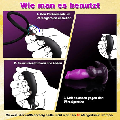 Consolador monstruo inflable con forma de pene y cola de animal, fantasía de perro, consoladores con nudo, tapón anal, fetiche, BDSM, juguetes sexuales para adultos para hombres y mujeres.