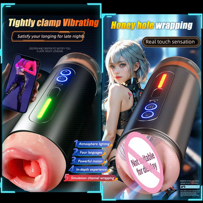 Juguetes para adultos, masturbador masculino, taza de bolsillo, vagina, penetración vaginal, masajeador de próstata, voz inteligente, juguetes sexuales para hombres