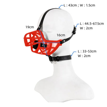 BDSM-Gesichtsmaske aus hohlem Netzgewebe mit offenem Mund und Ballknebel für Fetisch-Sklaven für Paare, Spiele für Erwachsene, Bondage-Fesseln, Cosplay-Sexspielzeug