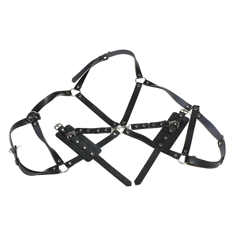Kits de bondage BDSM, correas de sujeción con esposas en el trasero, esposas traseras para mujeres, juegos sexys para parejas, juguetes sexuales ajustables