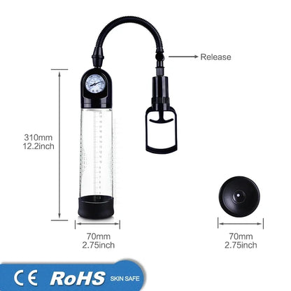 Sexspielzeug für Männer Männlicher Masturbator Penis Extender Penis-Vakuumpumpe Penisvergrößerung Enhancer Massagegerät Herren Sex Tool