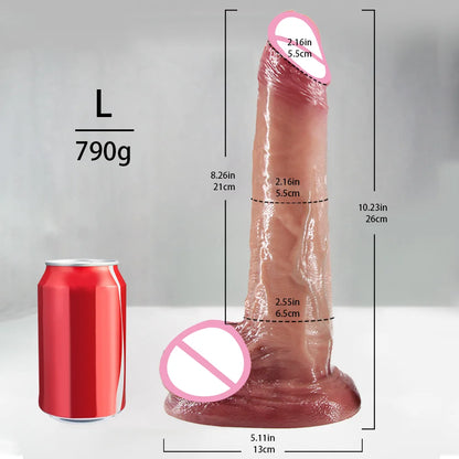 Consolador realista suave para hombres, con prepucio deslizante, masturbador anal y vaginal para mujeres, juguetes sexuales para estimular el orgasmo.