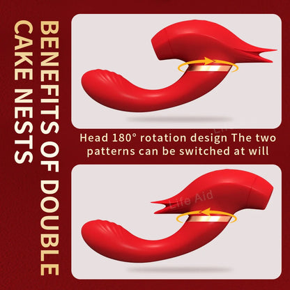 Vibrador de varita mágica de doble vibración para mujeres, masajeador vaginal, consolador, estimulador de clítoris femenino, masturbador, juguete sexual para adultos 18