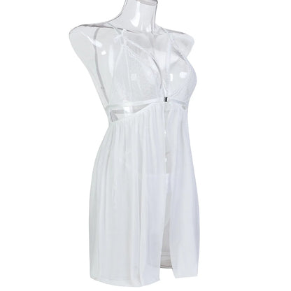 Lencería sexy para mujer, ropa interior erótica transparente, camisón con tanga, ropa de dormir