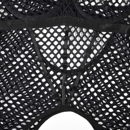 Conjunto de lencería sexy JSY para mujer, ropa interior corporal, camisón de malla transparente, ropa de dormir, lencería erótica, disfraces porno