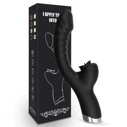 Vibrador para lamer la lengua 2 en 1, juguetes sexuales para mujeres adultas, consoladores, vibradores, estimulador de clítoris con 20 velocidades, producto sexual.