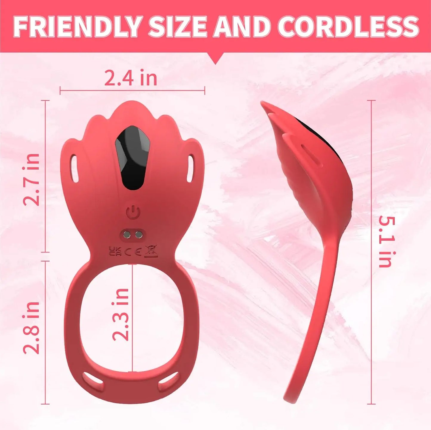 Female Portable Vibrator, 9 Vibrations, App Control, Penis Ring, Clitoral Stimulator, Adult Sex Toys for Women and Couples