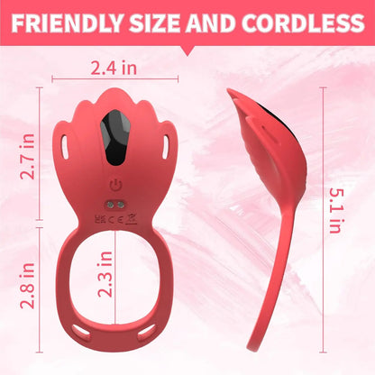 Female Portable Vibrator, 9 Vibrations, App Control, Penis Ring, Clitoral Stimulator, Adult Sex Toys for Women and Couples