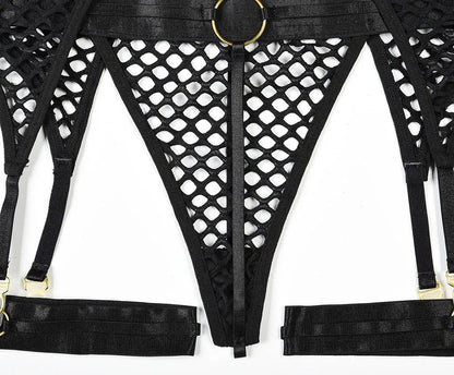 Conjunto de lencería sexy JSY para mujer, ropa interior corporal, camisón de malla transparente, ropa de dormir, lencería erótica, disfraces porno