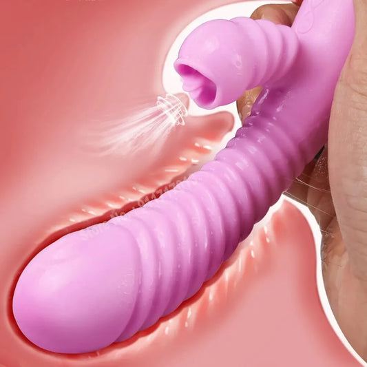 Vibrador 2 en 1 para mujer, estimulador de clítoris, punto G, potente vibrador, succionador de clítoris femenino, juguetes sexuales para adultos.