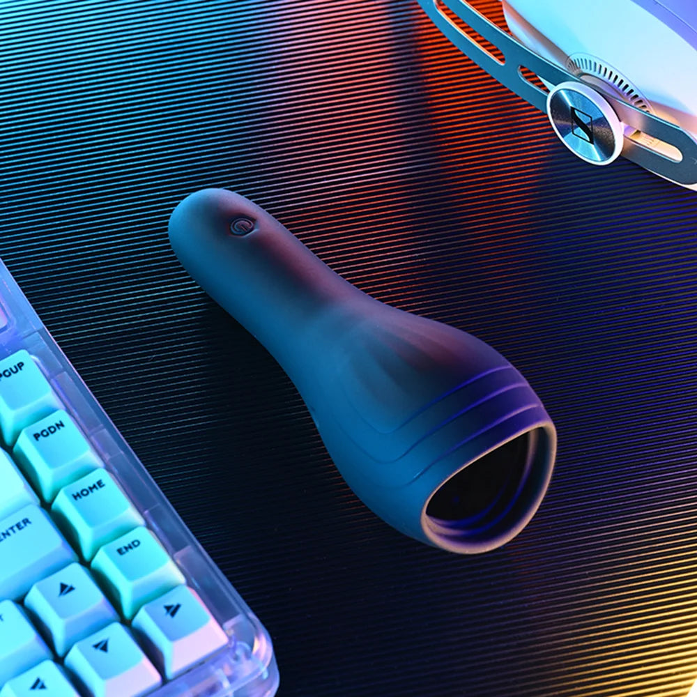 Juguetes sexuales para hombres, masajeador de pene recargable con 10 vibradores, masturbador masculino, retardante de larga duración, entrenador de glande, vibrador para hombre.