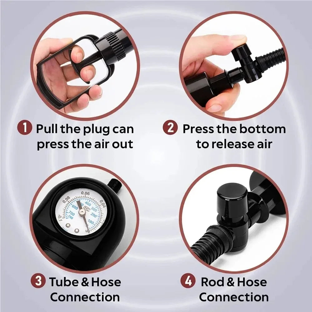 Sexspielzeug für Männer Männlicher Masturbator Penis Extender Penis-Vakuumpumpe Penisvergrößerung Enhancer Massagegerät Herren Sex Tool