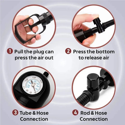 Sexspielzeug für Männer Männlicher Masturbator Penis Extender Penis-Vakuumpumpe Penisvergrößerung Enhancer Massagegerät Herren Sex Tool