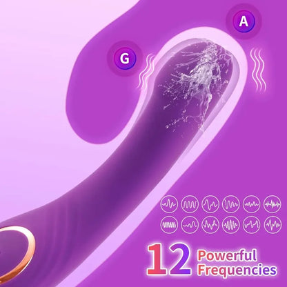 Vibrador potente con 12 modos de vibración, silencioso, estimulador del punto G, masaje vaginal, consolador vibrador para mujeres adultas.
