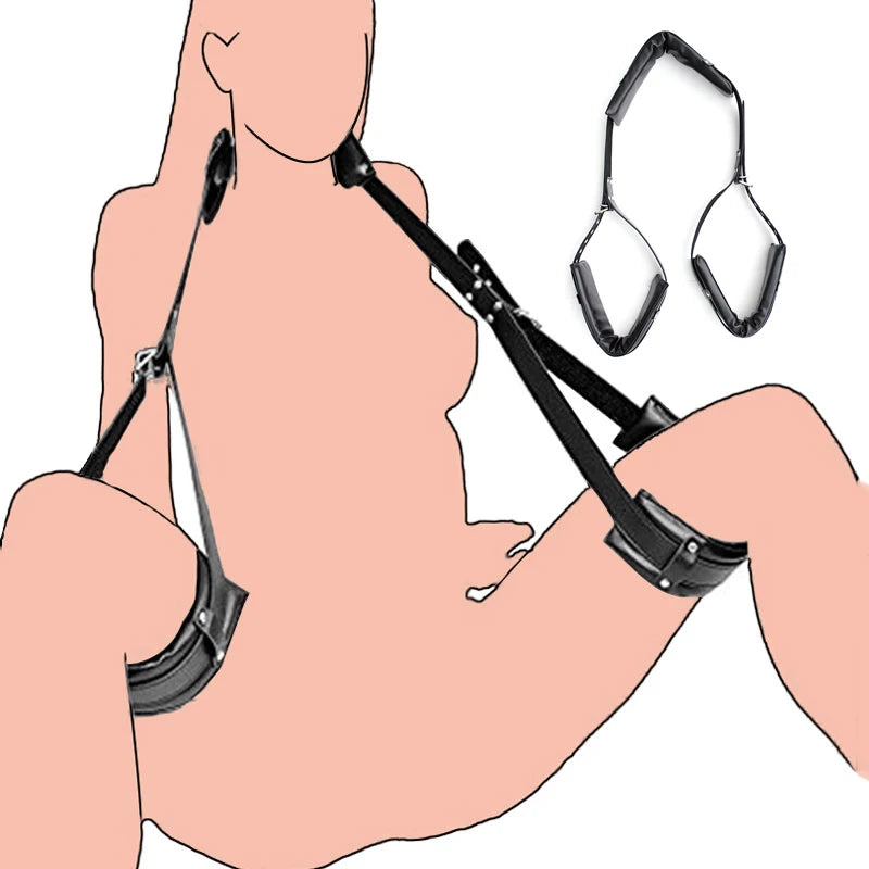 Juego de bondage BDSM para adultos, esposas, collar, muñeca, mordaza, correa, fetiche, SM, juguete sexual para mujeres y parejas, sin vibrador