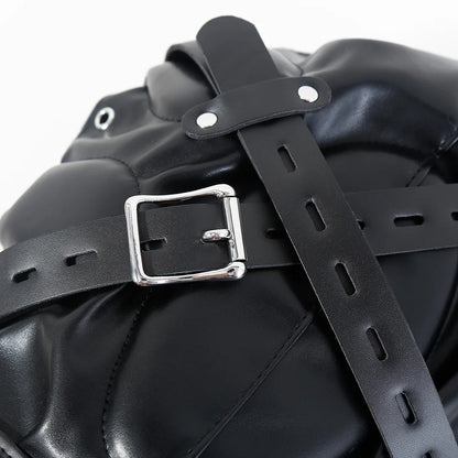 BDSM-Lederhaube, verstellbare Vollkopfbedeckung, sadistisches Sexspiel, Bestrafung, BDSM-Bondage-Training, Sexspielzeug für Erwachsene für Paare