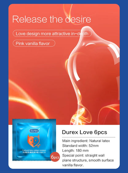 Durex Condoms Mixed pack Penis Cock Sleeve Intimate goods Natural Latex Smooth Lubricated for Adult Condoms for men