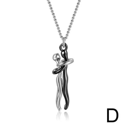 Collar de dos colores para pareja, personalizado, de moda, para amantes, juntos para siempre, colgantes, cadena de clavícula, regalo de joyería