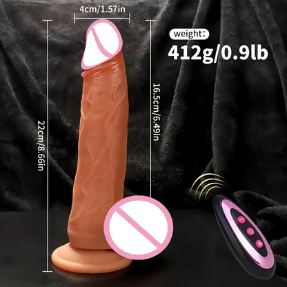 Consolador realista con vibración para mujeres, masturbación, calentamiento, penetración de pene, vibrador anal, consoladores de pene grande para adultos, juguetes sexuales sexys.