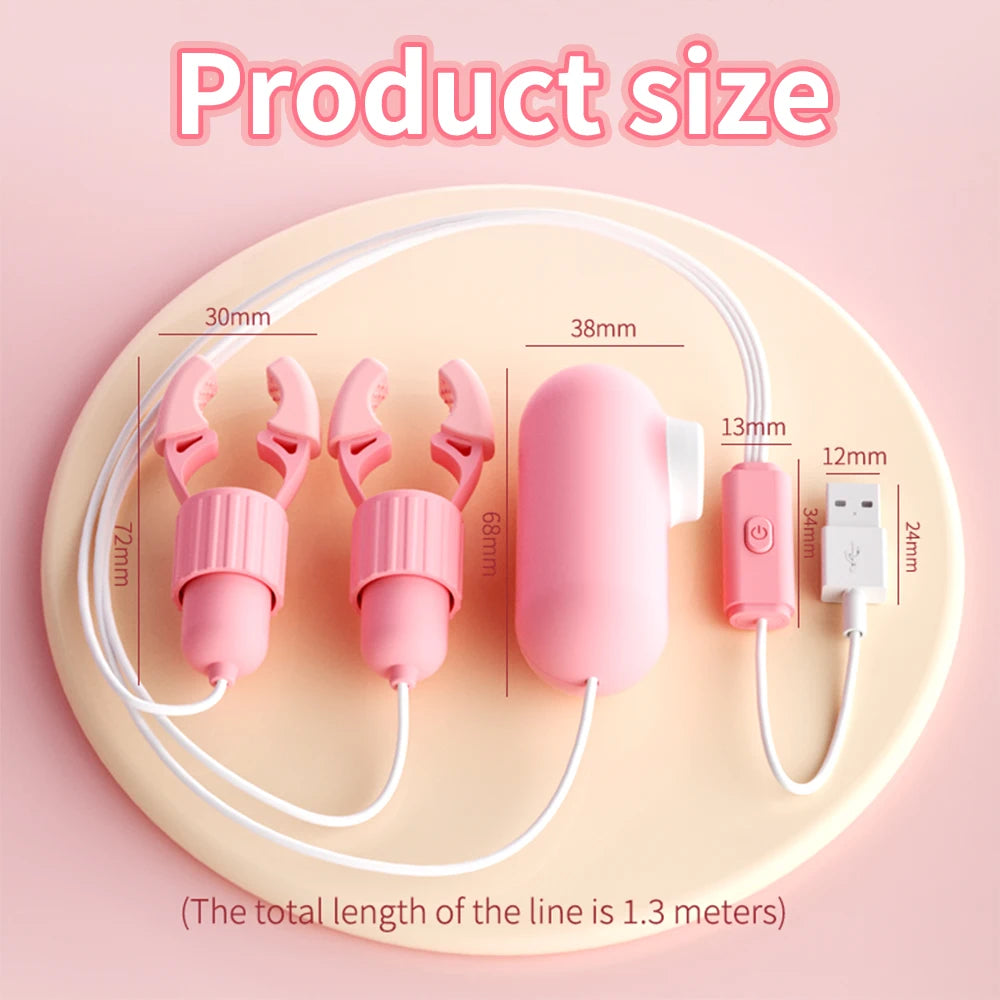 Juguetes sexuales para mujeres, masajeador de pecho para parejas, pinzas para pezones de 12 frecuencias, pinza para clítoris, vibrador para pezones, estimulación del clítoris.