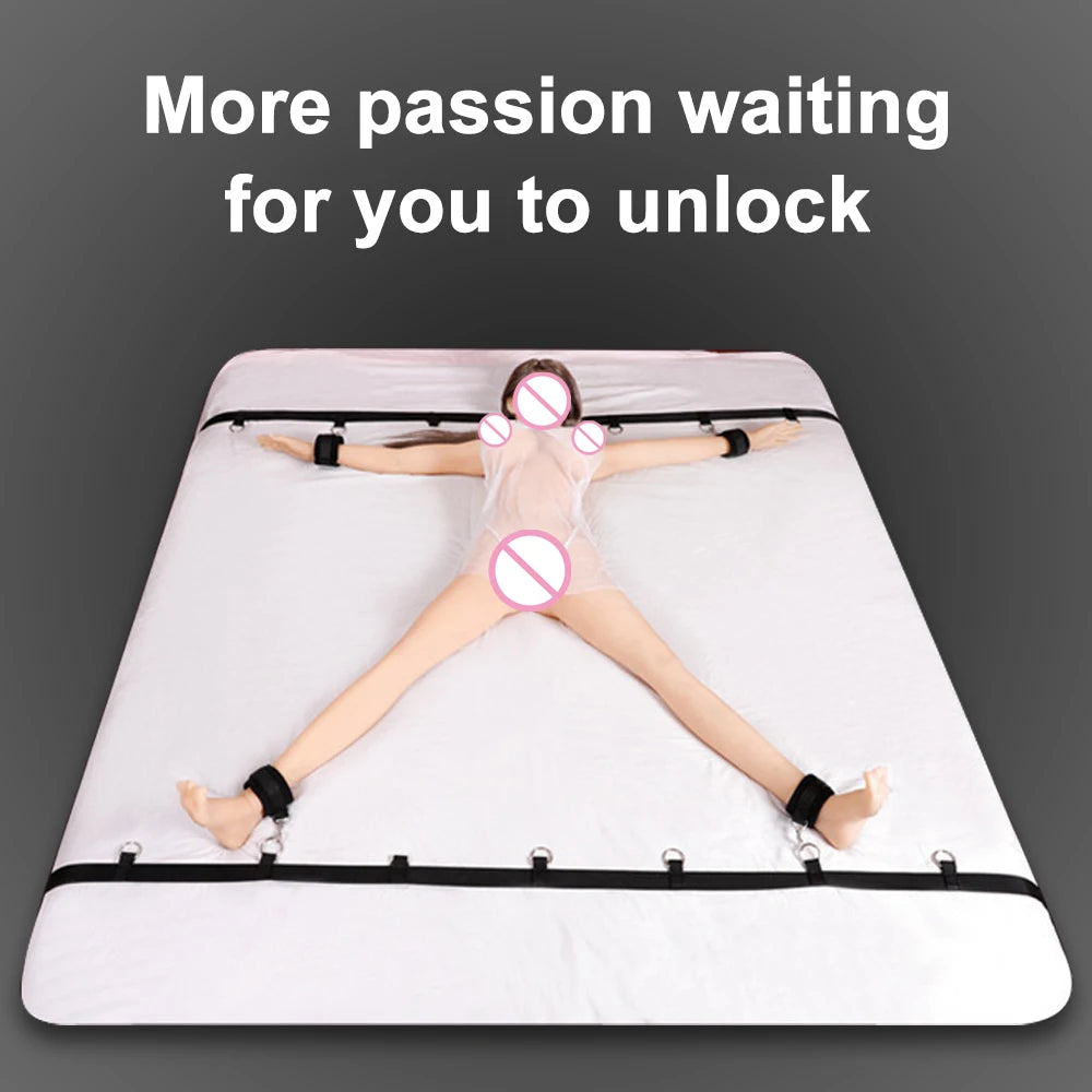 Kits de juguetes sexuales BDSM para adultos, juegos eróticos, máscara de bondage, esposas de plumas, esposas de tobillo y ataduras para parejas, accesorios sexuales para mayores de 18 años.