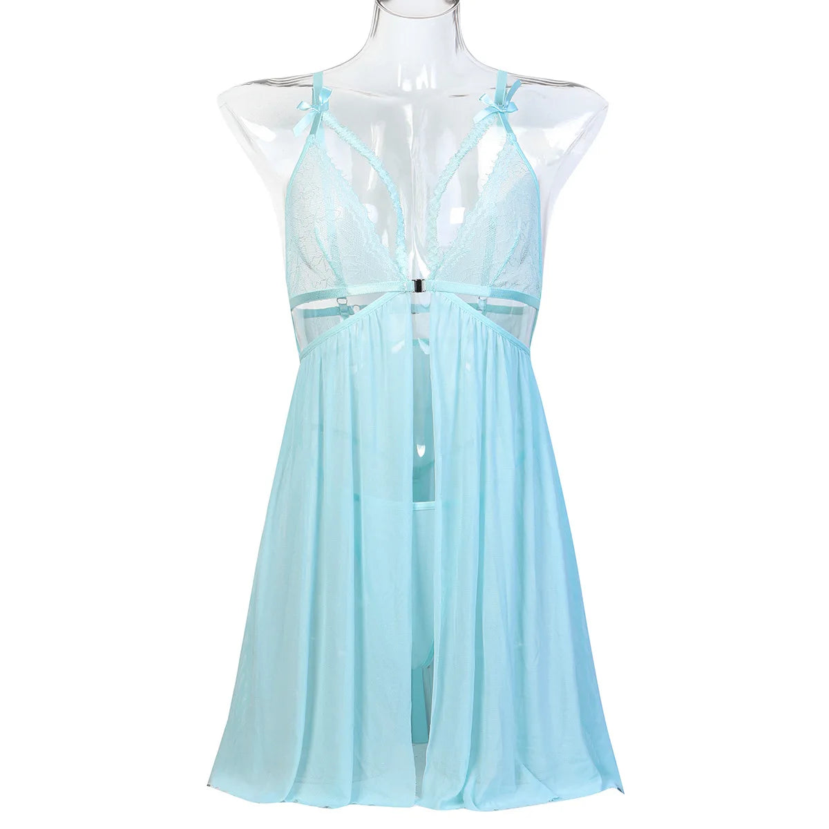 Lencería sexy para mujer, ropa interior erótica transparente, camisón con tanga, ropa de dormir