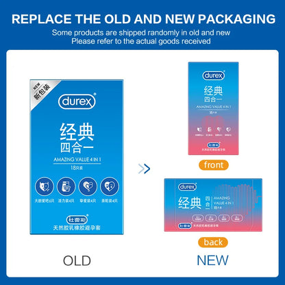 Durex Condoms Mixed pack Penis Cock Sleeve Intimate goods Natural Latex Smooth Lubricated for Adult Condoms for men