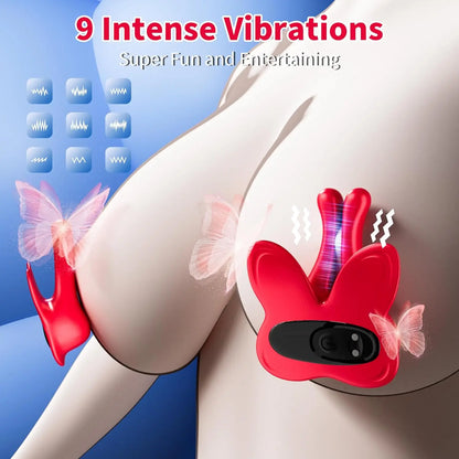 Vibrierende Nippelklemmen, Vibrator, Nippelstimulation mit 9 Vibrationsmodi, BDSM, Sexspielzeug für Erwachsene, für Frauen, Paare, Vergnügen