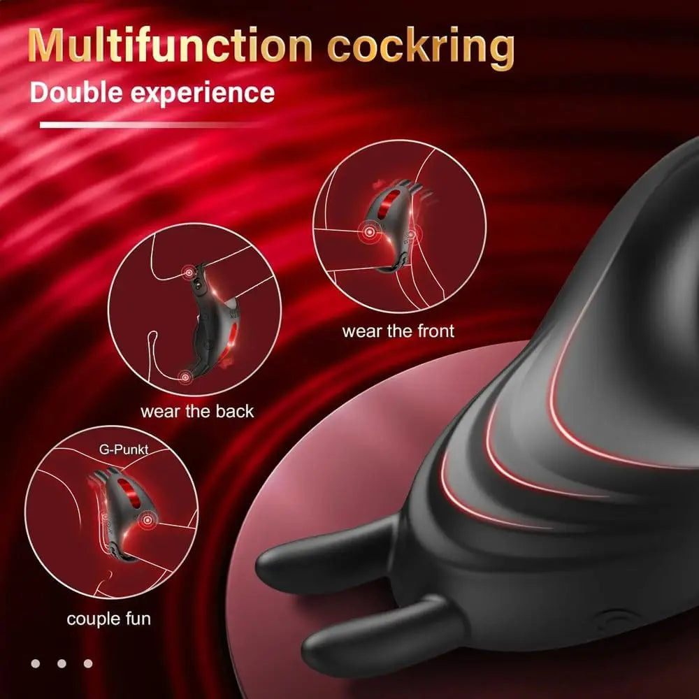Vibrating Cock Ring Adjustable Couple Vibrator Male Penis Masturbator Clitoris Stimulation Vibe Ejaculation Delay Cock Ring
