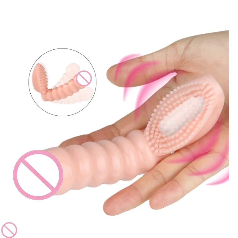 Vibrador de dedo, juguetes sexuales para adultos, juegos eróticos Bdsm, masaje del punto G, estimulación del clítoris, cepillo, orgasmo, esclavo, bondage, productos sexuales