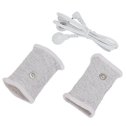 BDSM Elektroschock Leitfähige Faser Penishülle E-Stim Hodensackringe Elektrisches Spiel Penistherapie Vergrößerung Männliche Sexprodukte