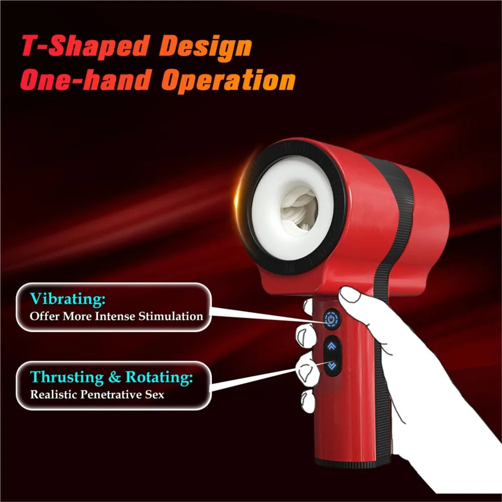Masturbador masculino, juguetes sexuales para adultos para hombres, máquina sexual automática de empuje, vibrador giratorio para mamadas, masturbador, vibrador para pene.