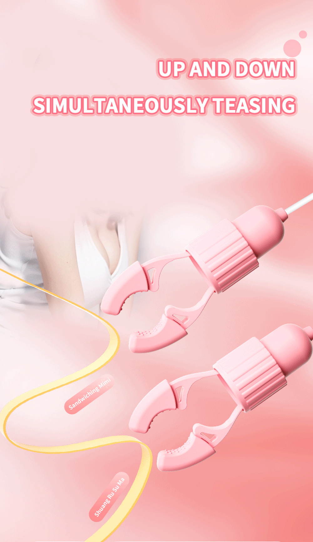 Juguetes sexuales para mujeres, masajeador de pecho para parejas, pinzas para pezones de 12 frecuencias, pinza para clítoris, vibrador para pezones, estimulación del clítoris.