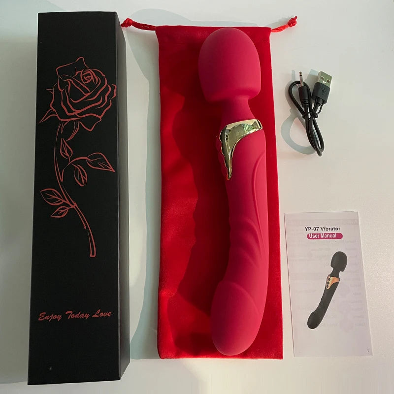 Leistungsstarker AV-Vibrator, Dildos, Zauberstab für Frauen, 10 Modi, Klitoris-Stimulator, G-Punkt, Vagina-Massagegerät, Sexspielzeug für Erwachsene für Frauen