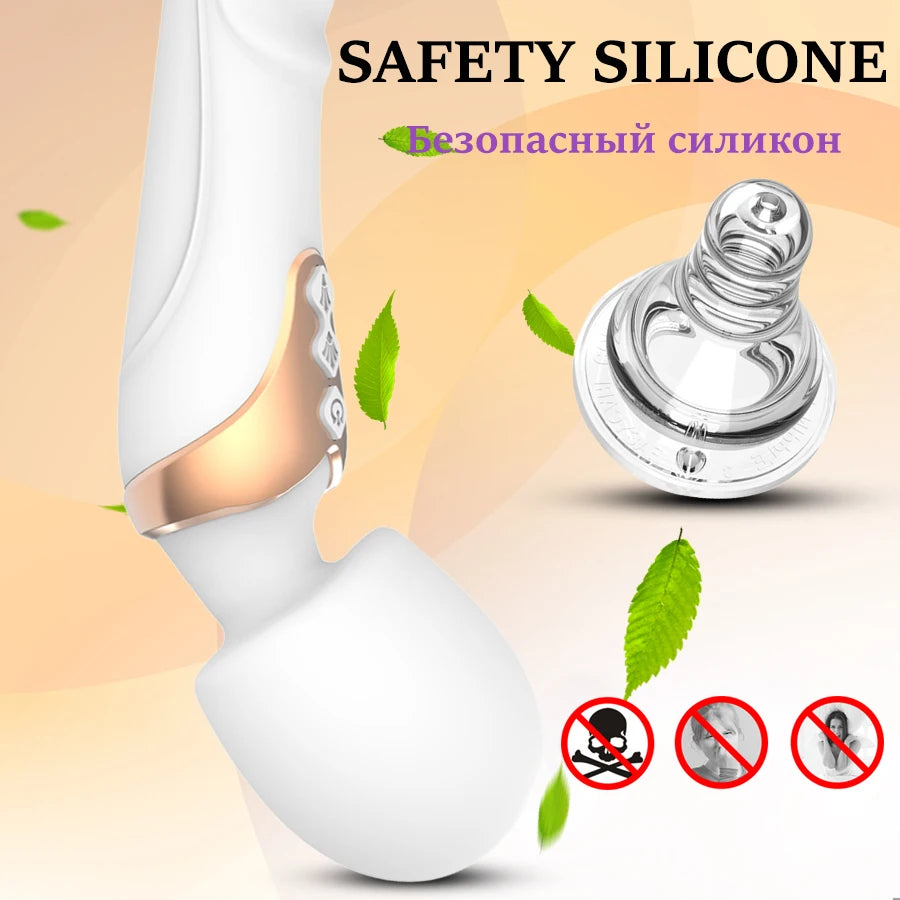 Potente vibrador para mujer, 10 modos, estimulador de clítoris, punto G, masajeador vaginal, juguetes sexuales para adultos.