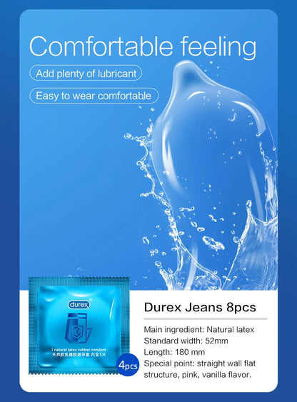 Durex Condoms Mixed pack Penis Cock Sleeve Intimate goods Natural Latex Smooth Lubricated for Adult Condoms for men