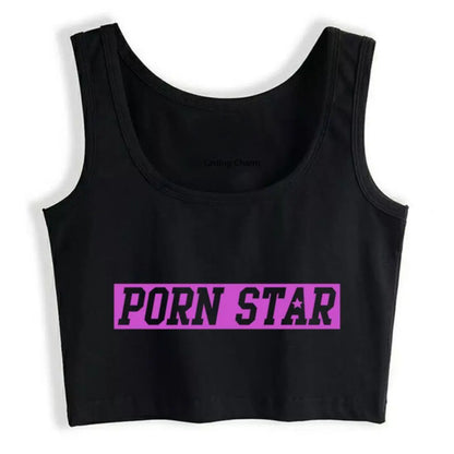 Porn star Grunge Aesthetic Gothic Y2k Crop Top Sexy bar top