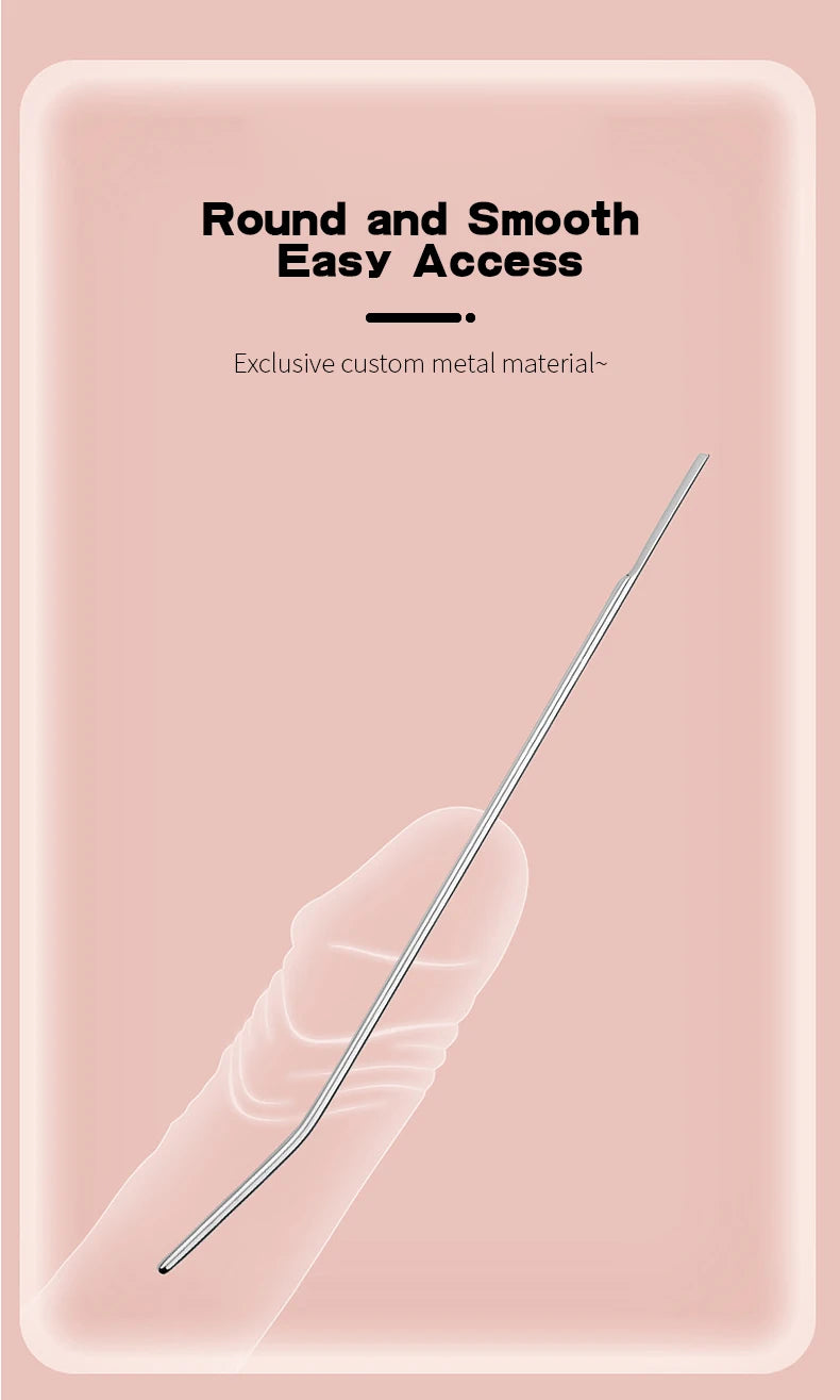 Juguetes sexuales para adultos para hombres, dilatadores de pene, catéteres de acero inoxidable con cabeza lisa, dilatadores uretrales.