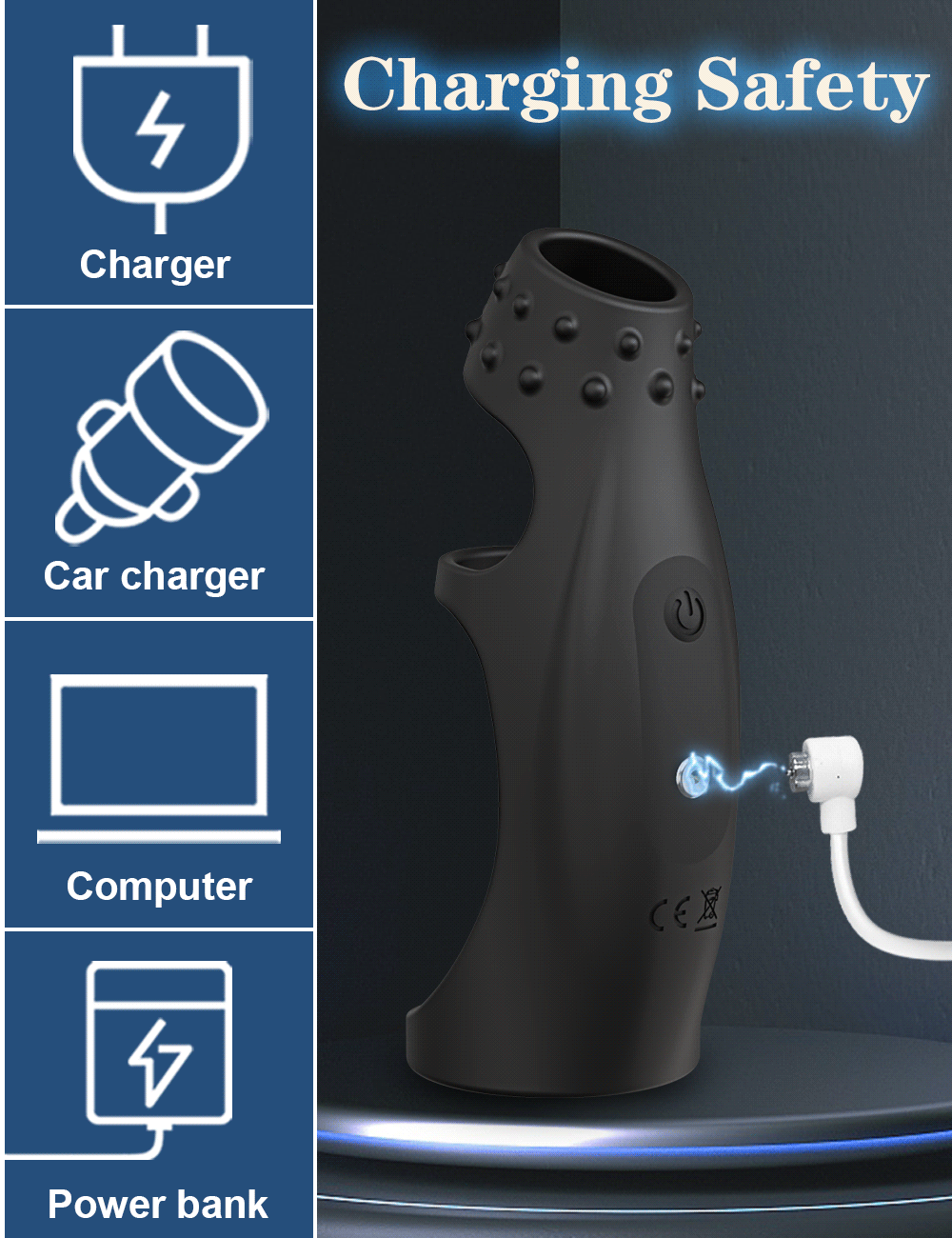 Anillo vibrador para pene, juguetes sexuales para hombres, pareja, retardante de eyaculación, castidad, escroto, testículos, masajeador masculino, vibrador, gay