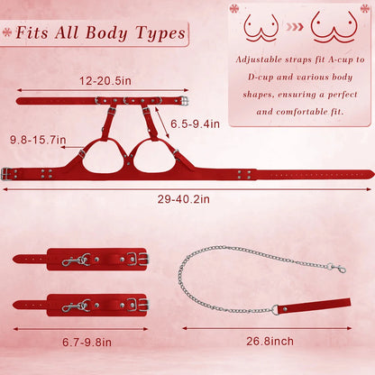 BDSM Pussy Handschellen Sexspielzeug Spiele für Paare Sklavengeschirr Manschetten Bondagegurte Erotischer Gehorsam Drehen Weibliche Sex-Kits