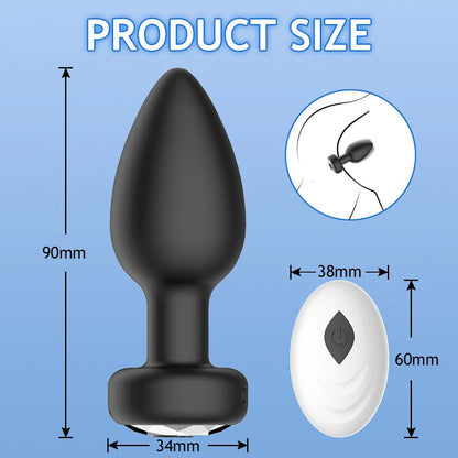 Vibrador anal para hombre con 10 vibraciones y control inalámbrico, juguete sexual para parejas, masajeador de próstata, productos para adultos y homosexuales.