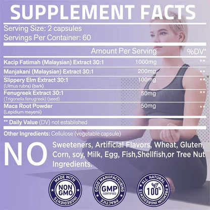 Suplementos para la humedad vaginal: para el equilibrio hormonal femenino, el equilibrio del pH femenino y la salud vaginal.