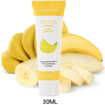 Lubricante sexual de 30 ml/60 ml, a base de agua, de plátano, fresa, uva y cereza. Gel vaginal y anal para adultos. Producto sexual.