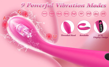9 vibrierende LCD-Display-Vibratoren für Frauen Vagina G-Punkt Klitoris Titten Anal Stimulator Massagegerät Bullet Erwachsene Sexspielzeug für Paare