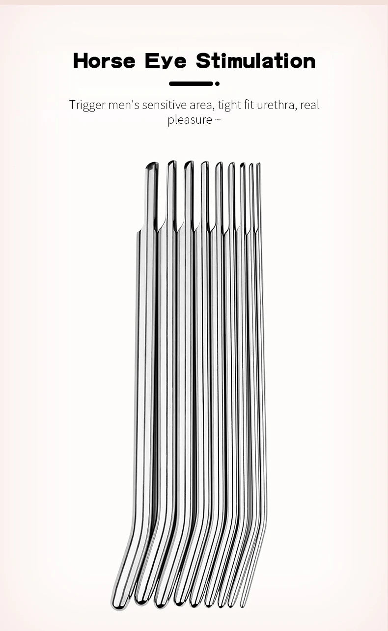 Juguetes sexuales para adultos para hombres, dilatadores de pene, catéteres de acero inoxidable con cabeza lisa, dilatadores uretrales.