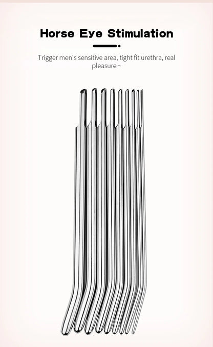 Juguetes sexuales para adultos para hombres, dilatadores de pene, catéteres de acero inoxidable con cabeza lisa, dilatadores uretrales.