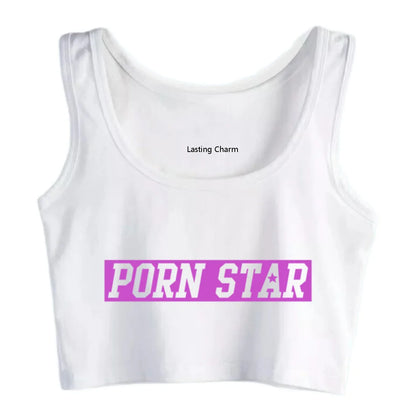 Porn star Grunge Aesthetic Gothic Y2k Crop Top Sexy bar top