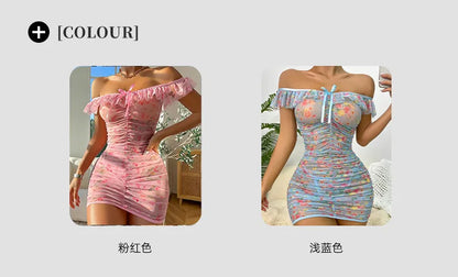 Lencería sexy para mujer, camisón con volantes, camisón cruzado en la cadera, lencería sexy para mujer, lencería sexy para mujer, push up.